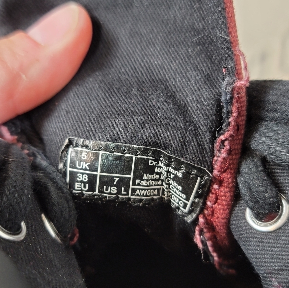 Dr. Martens Burgundy Combat Boots - Picture 13 of 15